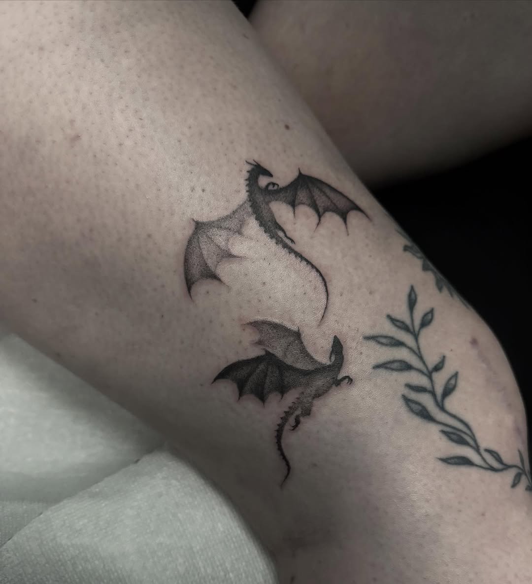 Tattoo by @tatsbyerin — fine_line, black_and_grey