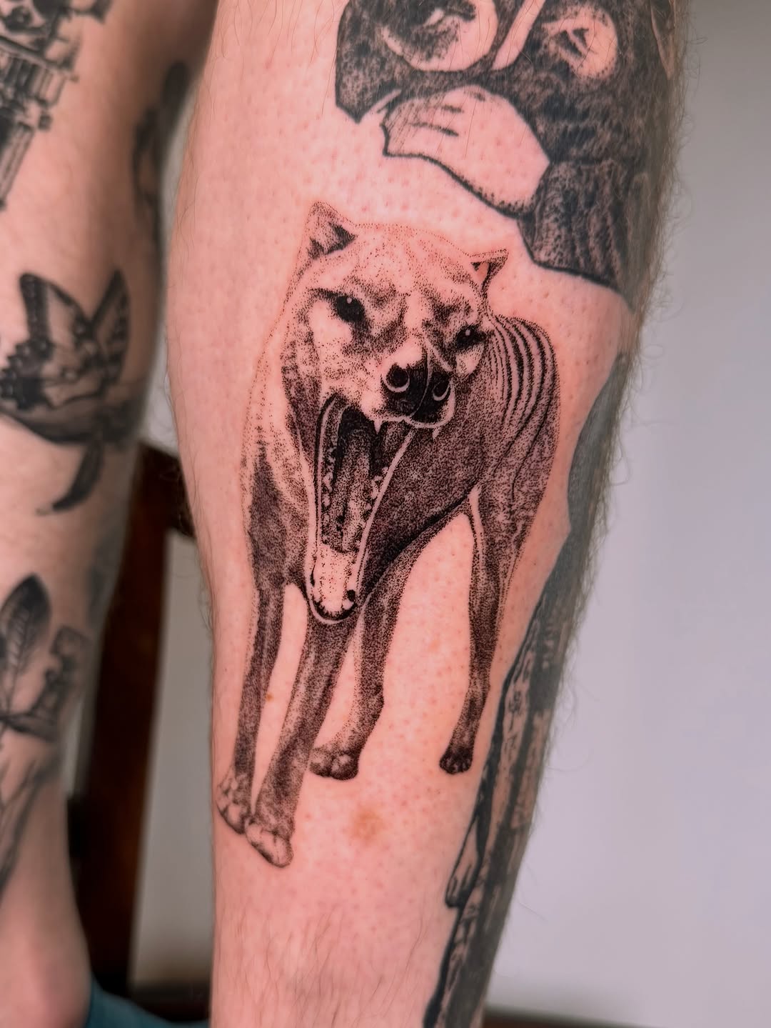 Tattoo by @redrooktattoo โ dotwork, black_and_grey