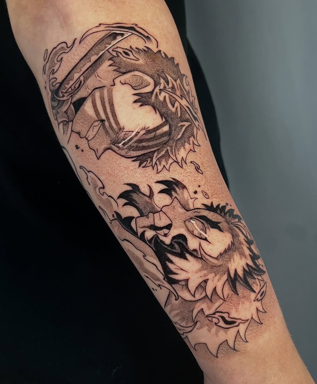 Tattoo by @oditattoos — illustrative, anime