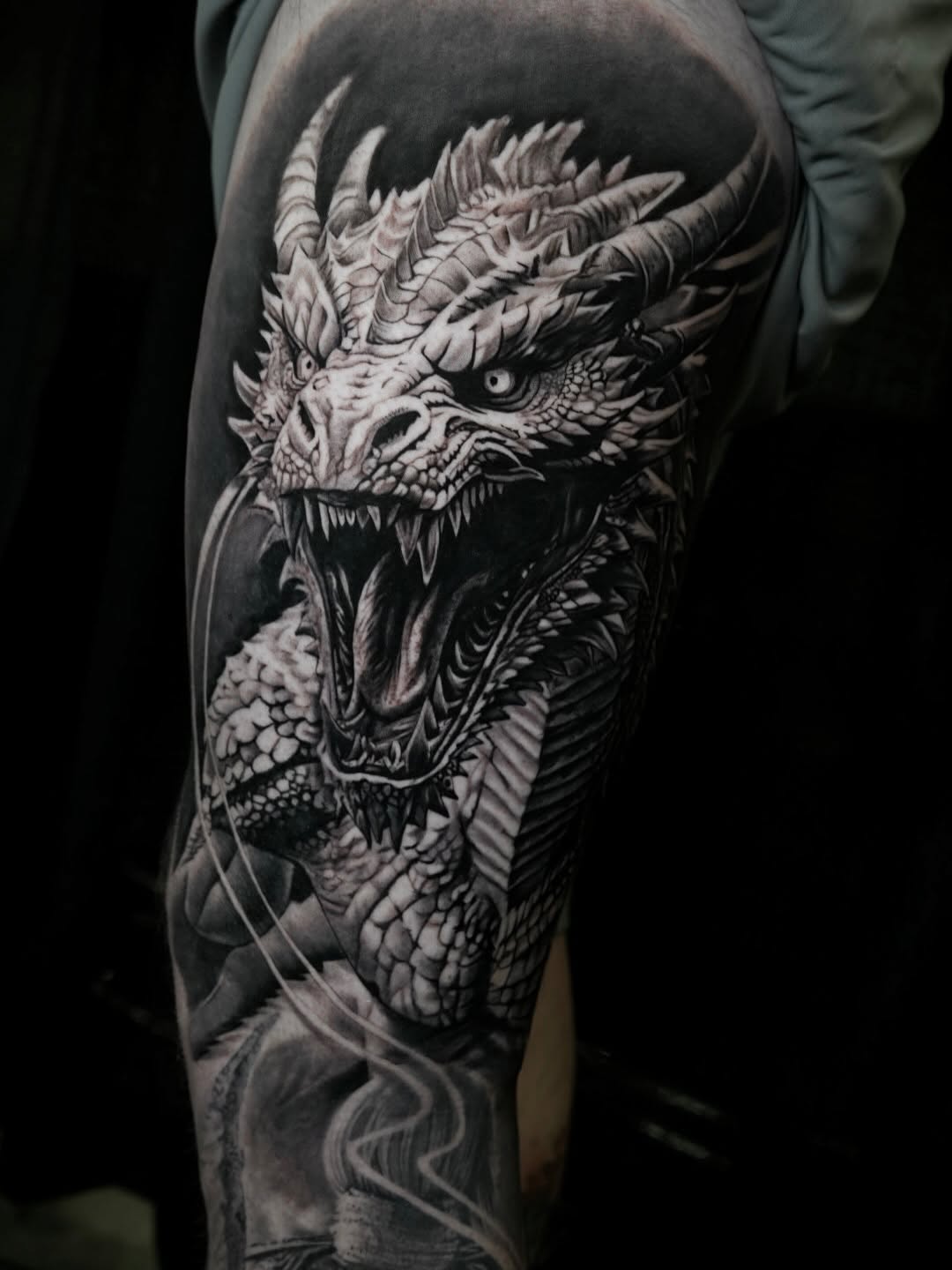 Tattoo by @s0phia_tattoos — realism, black_and_grey