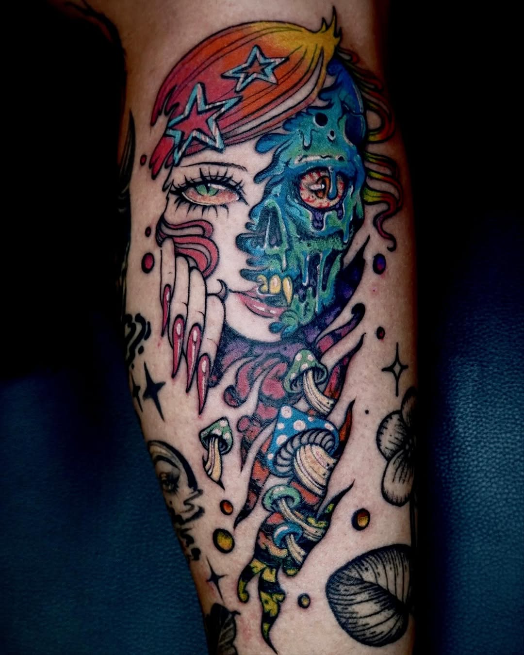 Tattoo by @jaded_youth_ — new_school, trash_polka