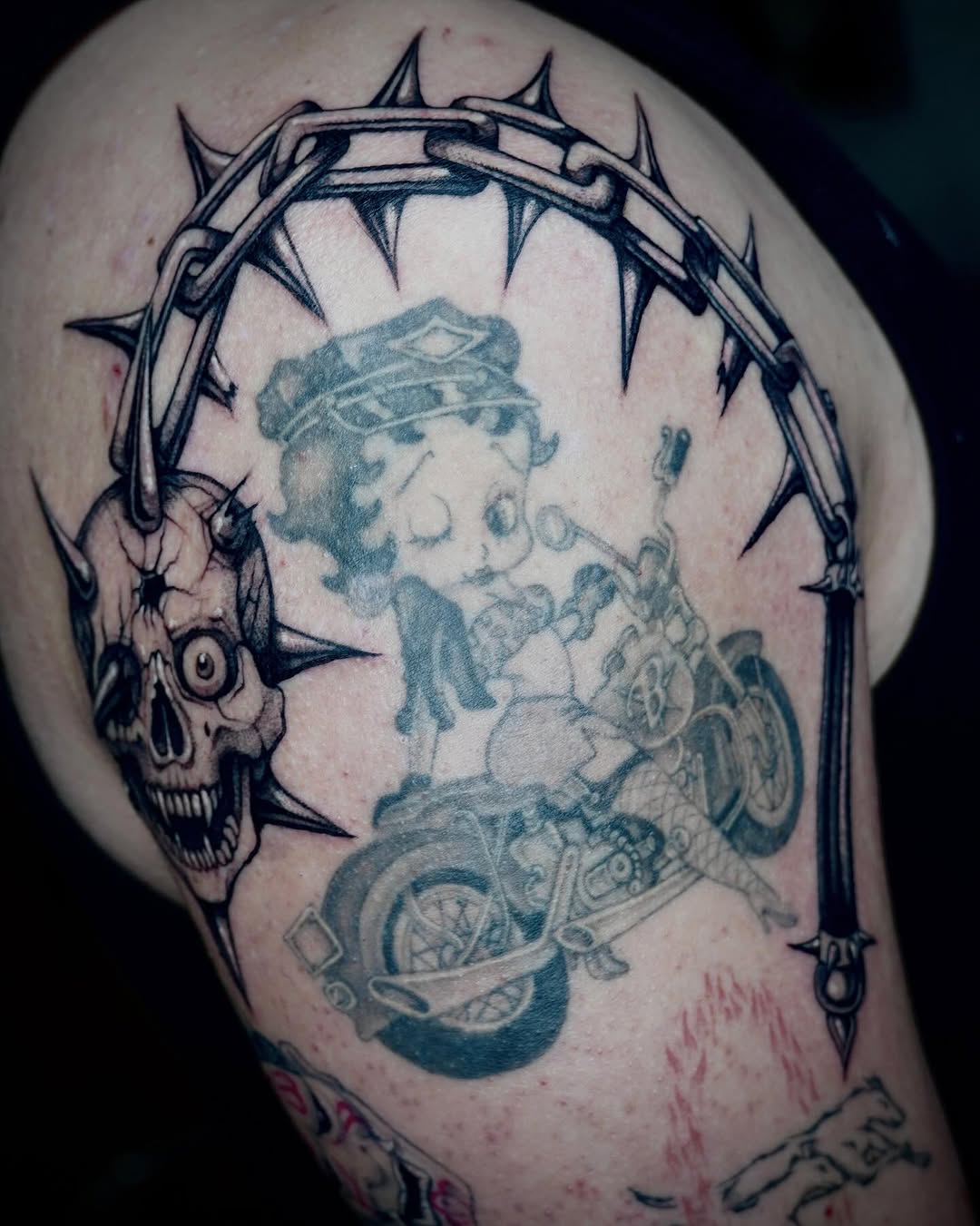 Tattoo by @jaded_youth_ — black_and_grey, realism