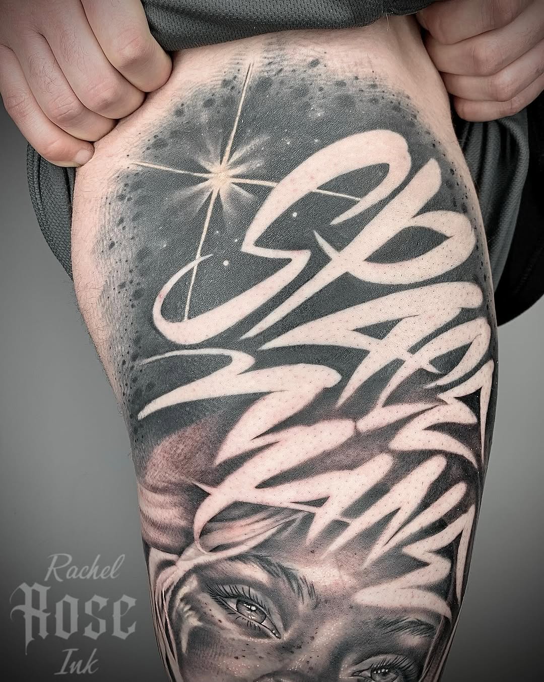 Tattoo by @rachelroseink β lettering_script, realism