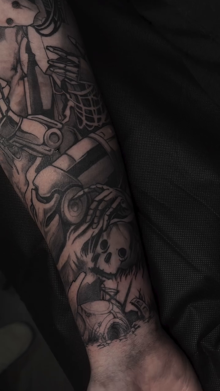 Tattoo by @sadsamtattoo — black_and_grey, realism