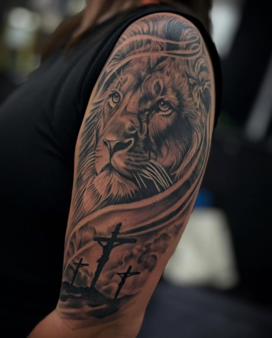 Tattoo by @mcglonetattoos — realism, black_and_grey