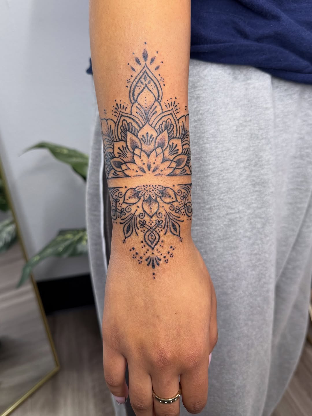 Tattoo by @badjasstattoos — dotwork