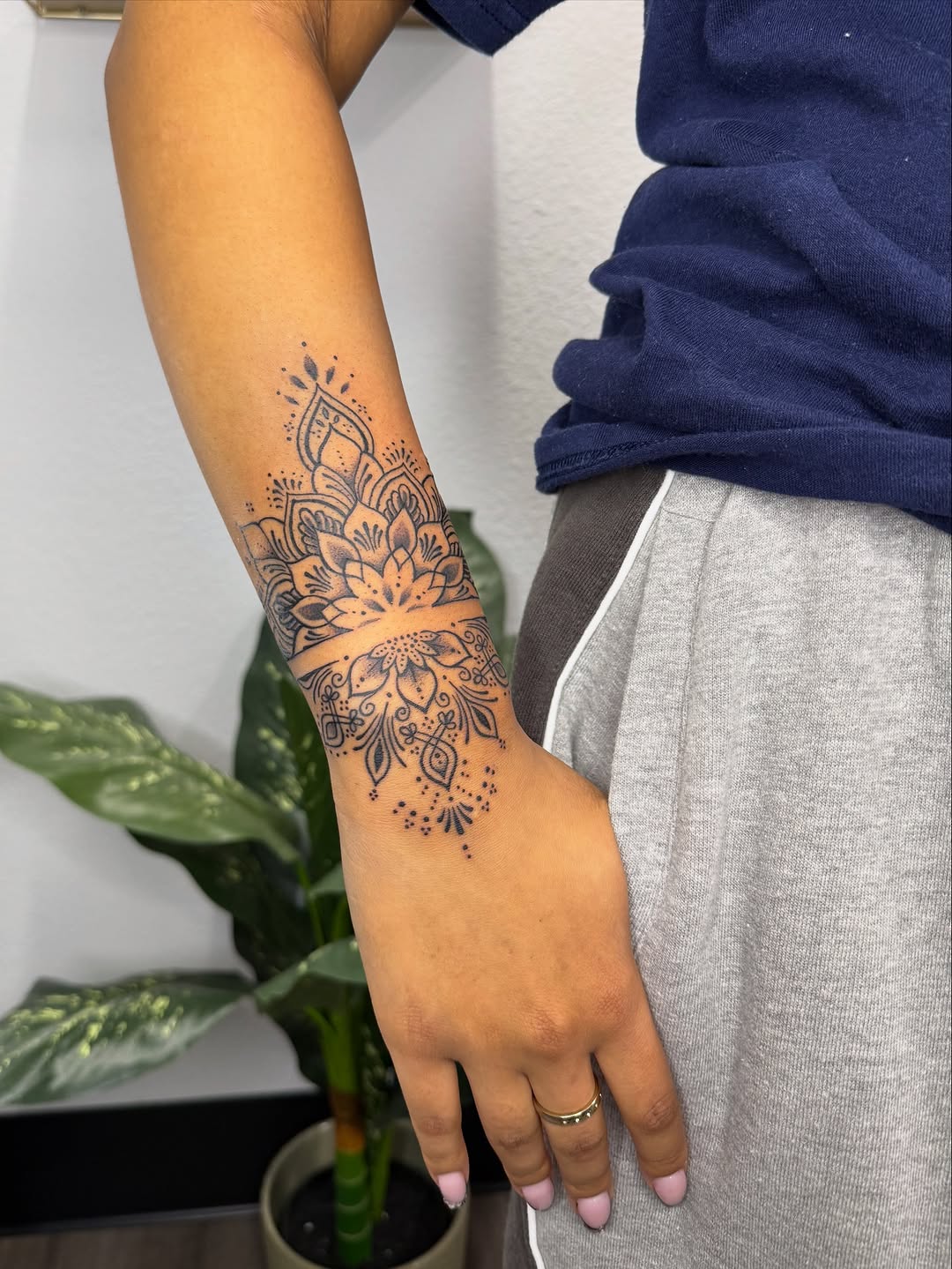 Tattoo by @badjasstattoos — dotwork