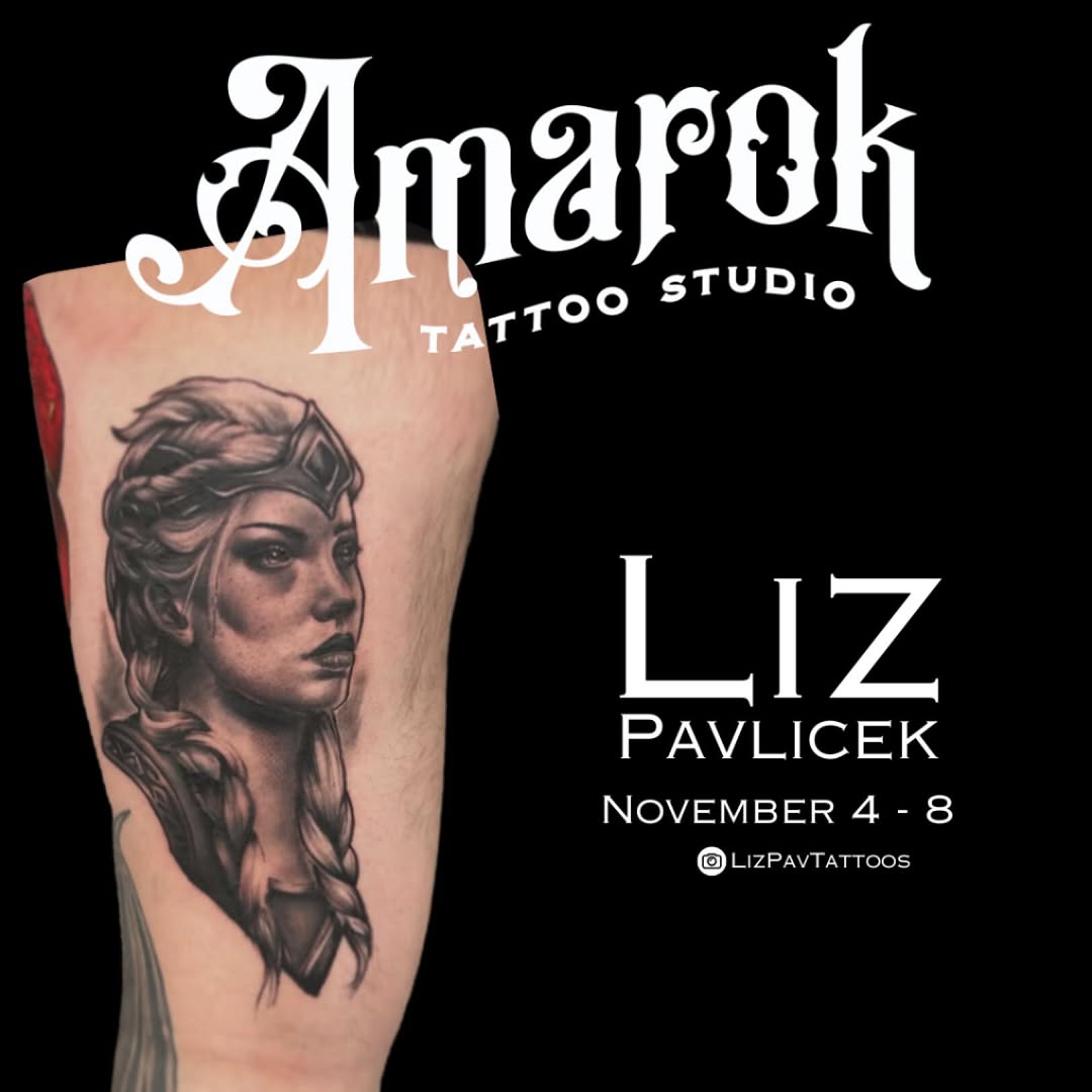 Tattoo by @lizpavtattoos — realism, black_and_grey