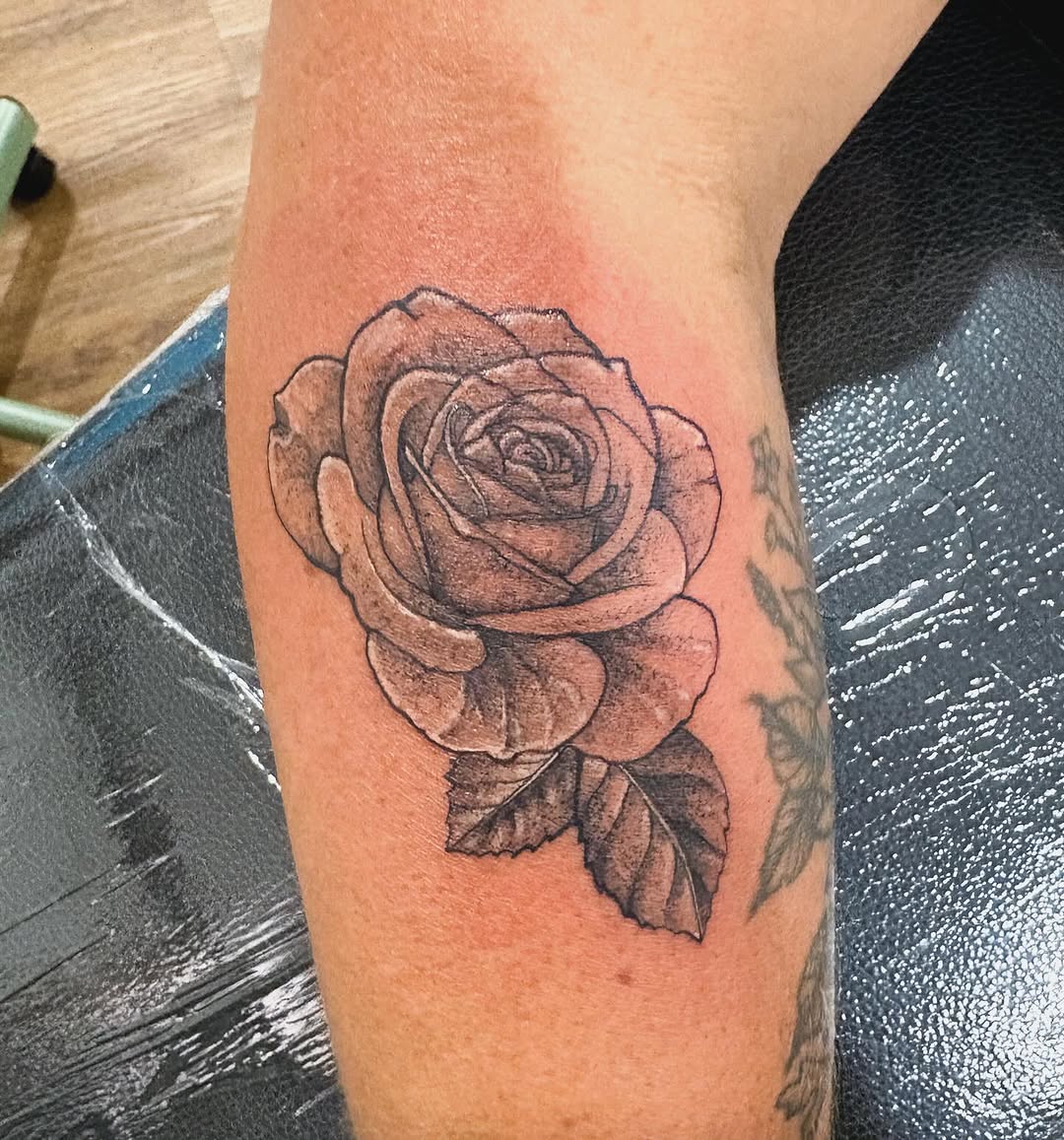 Tattoo by @allieruck_tattoos — realism, black_and_grey