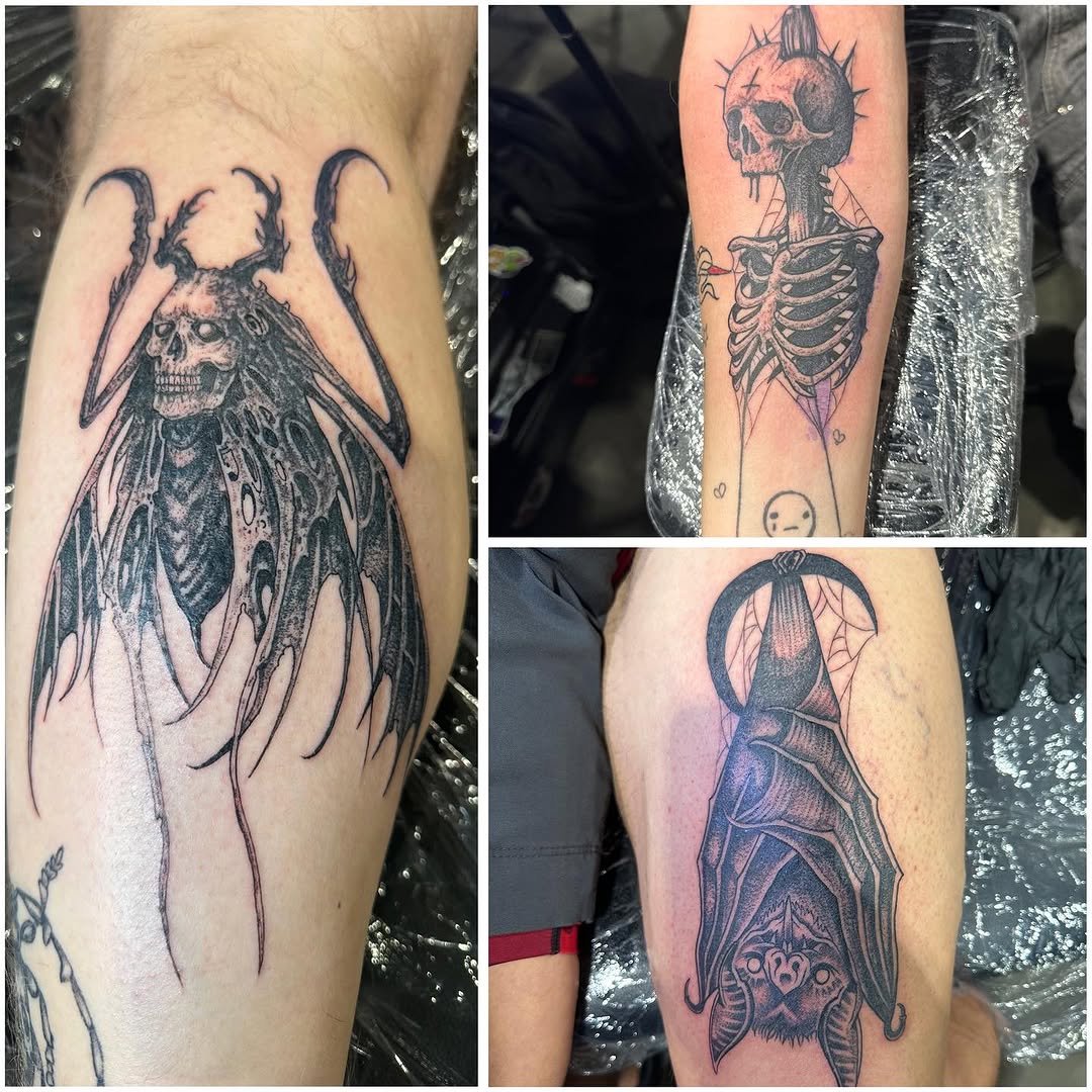 Tattoo by @lenca_art โ blackwork, dark_realism