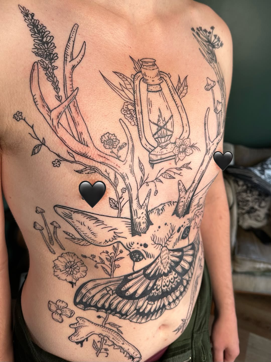 Tattoo by @grimefrogtattoos — illustrative, blackwork