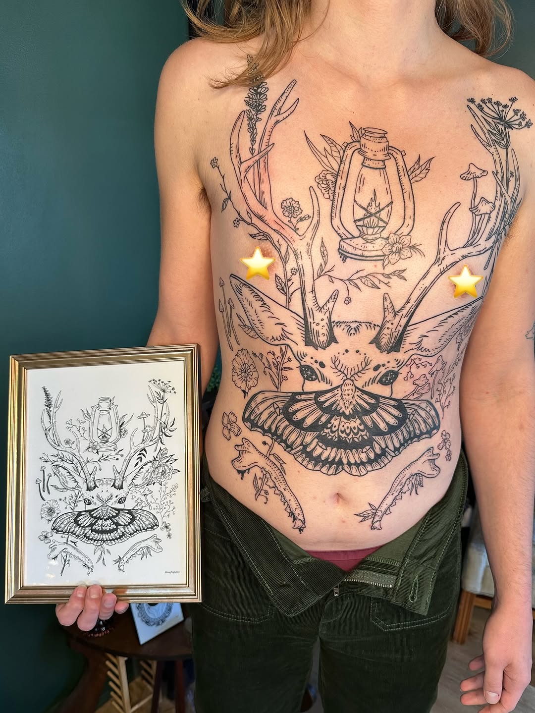 Tattoo by @grimefrogtattoos — illustrative, blackwork