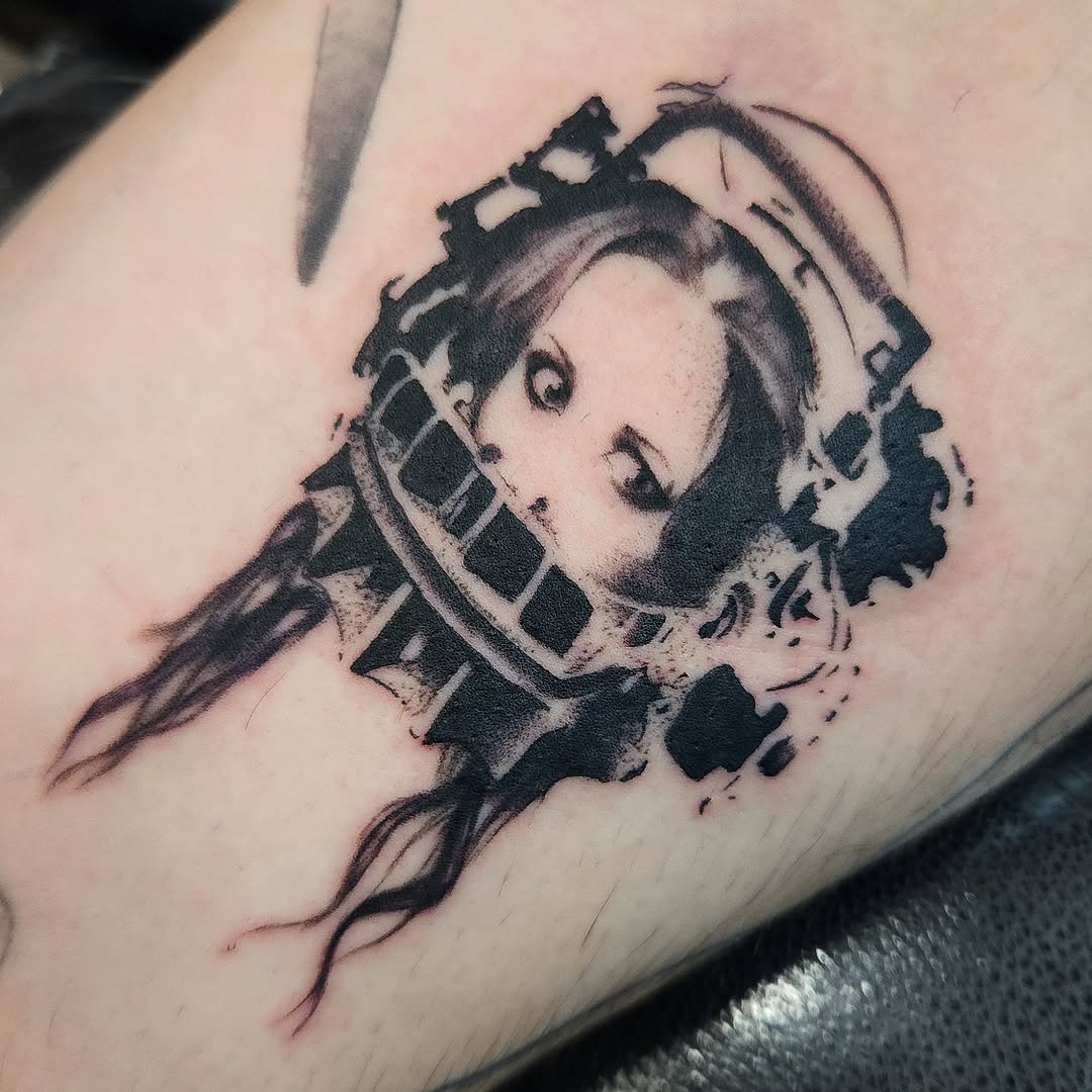 Tattoo by @stone_man720 — black_and_grey, dark_realism