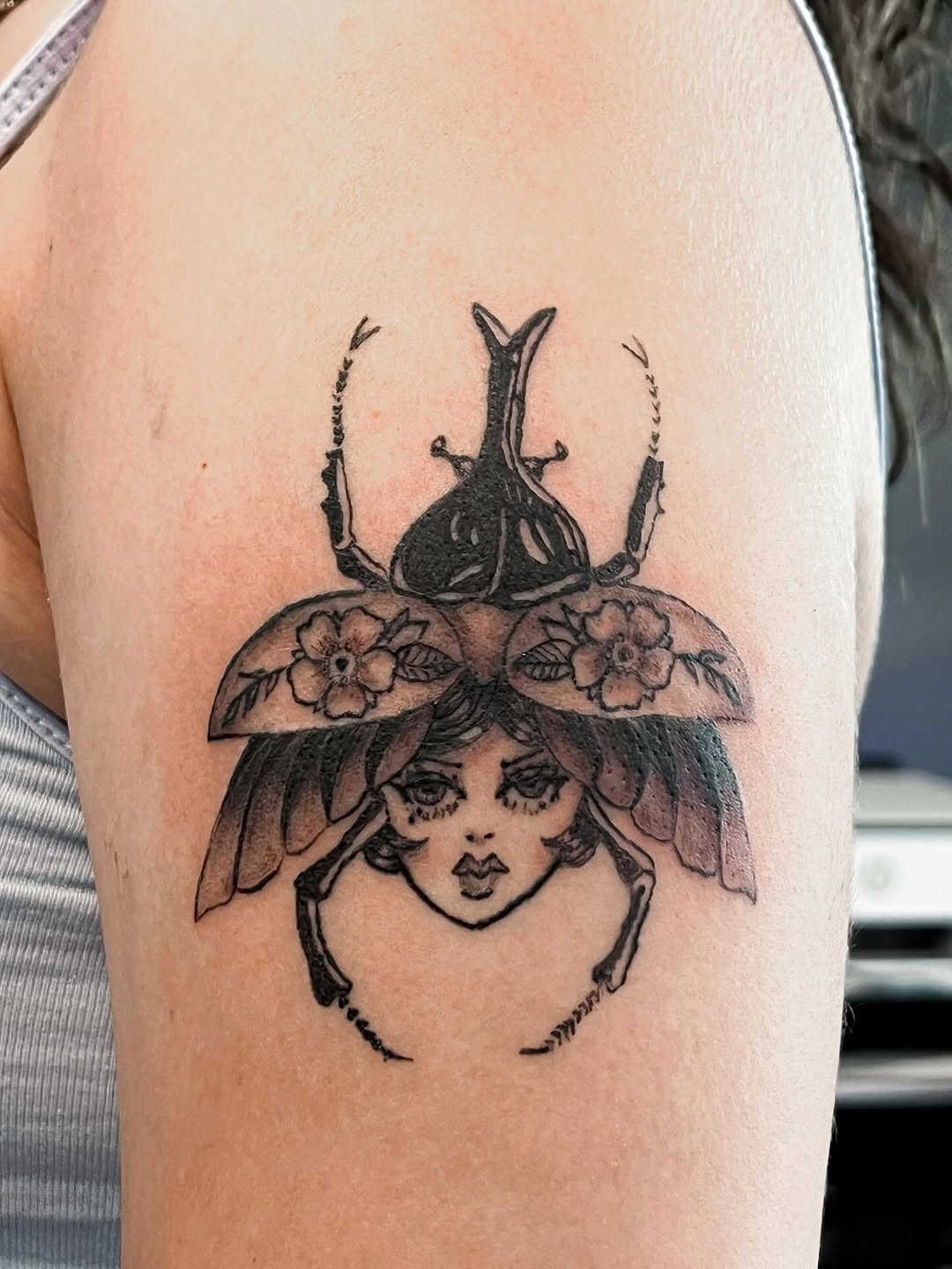 Tattoo by @jaygraceinks — illustrative, black_and_grey