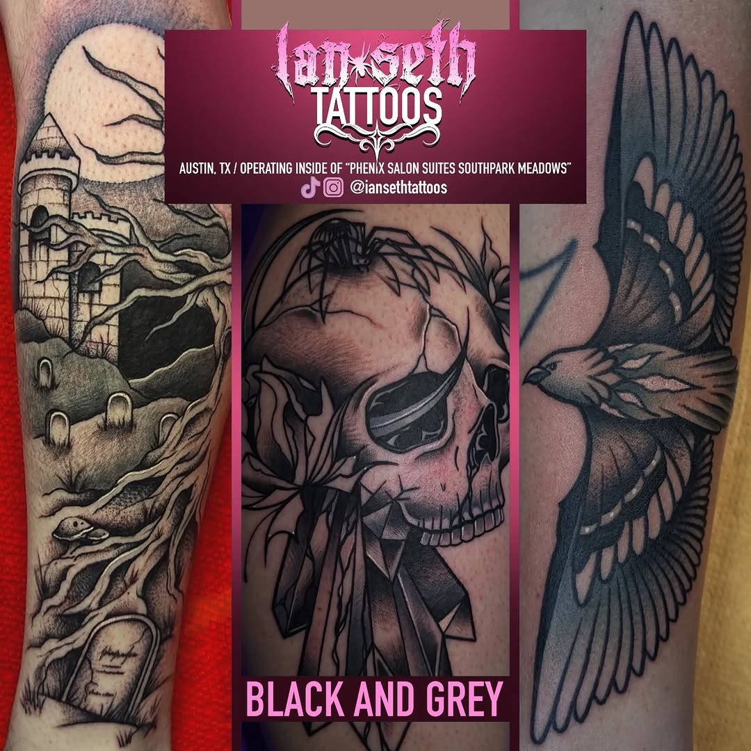 Tattoo by @iansethtattoos β black_and_grey