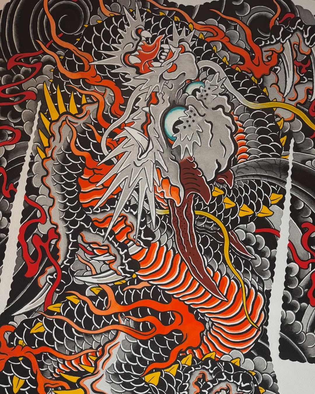 Tattoo by @mrnikita666 — japanese_irezumi, black_and_grey