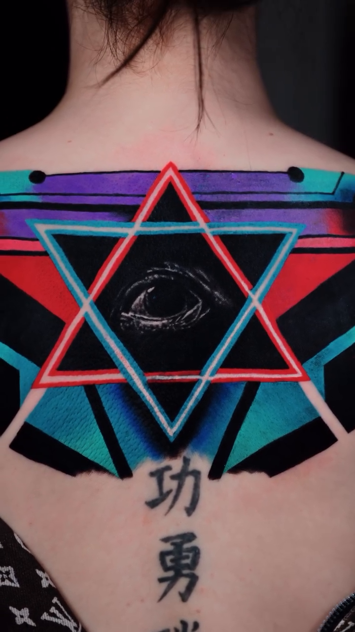 Tattoo by @yoshi.theink β geometric, trash_polka