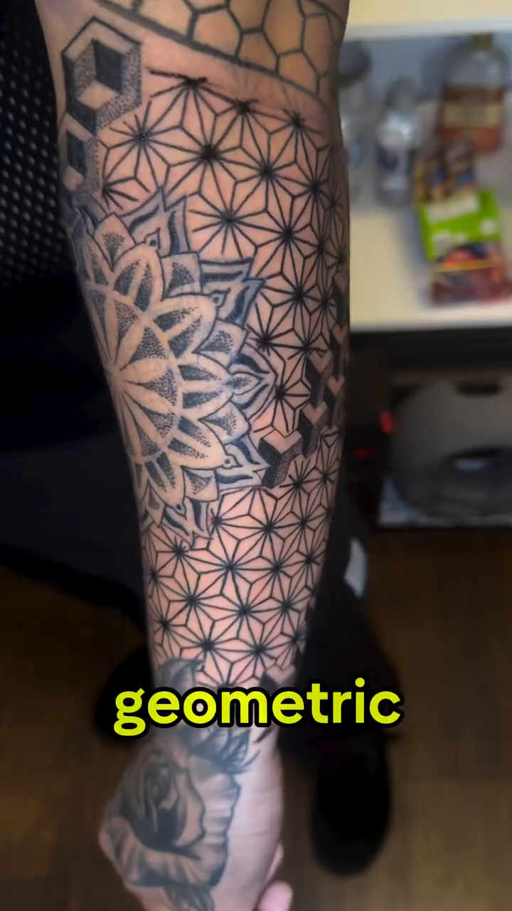 Tattoo by @pikashi_tattoos — geometric, black_and_grey