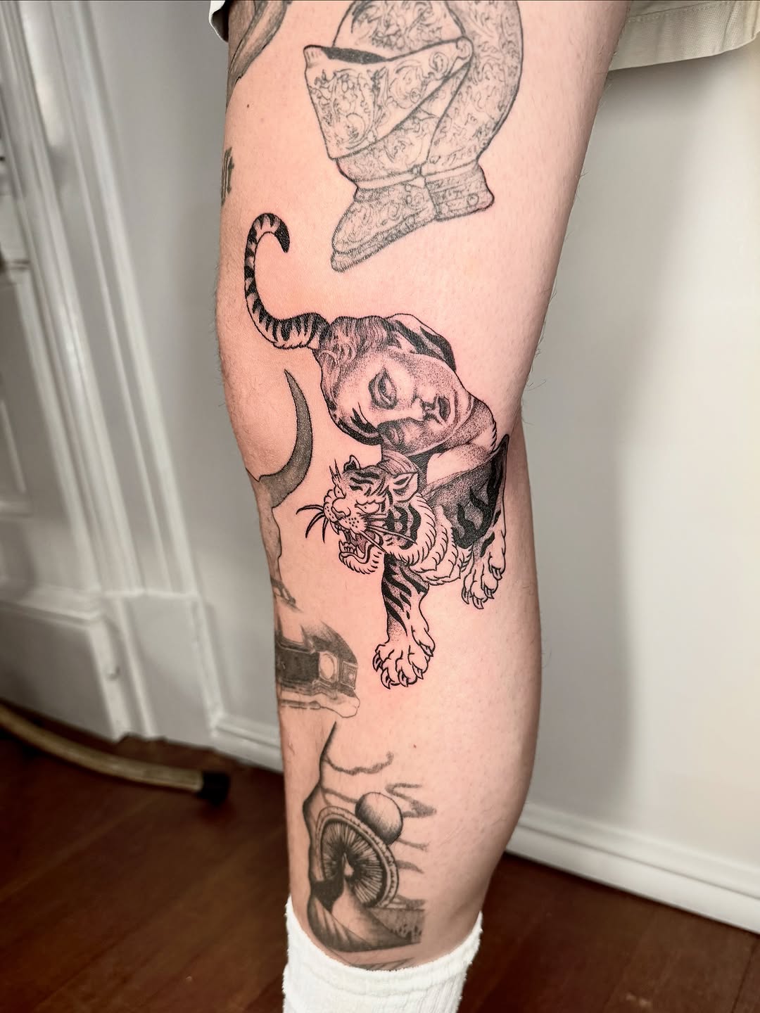 Tattoo by @insaner_art — black_and_grey