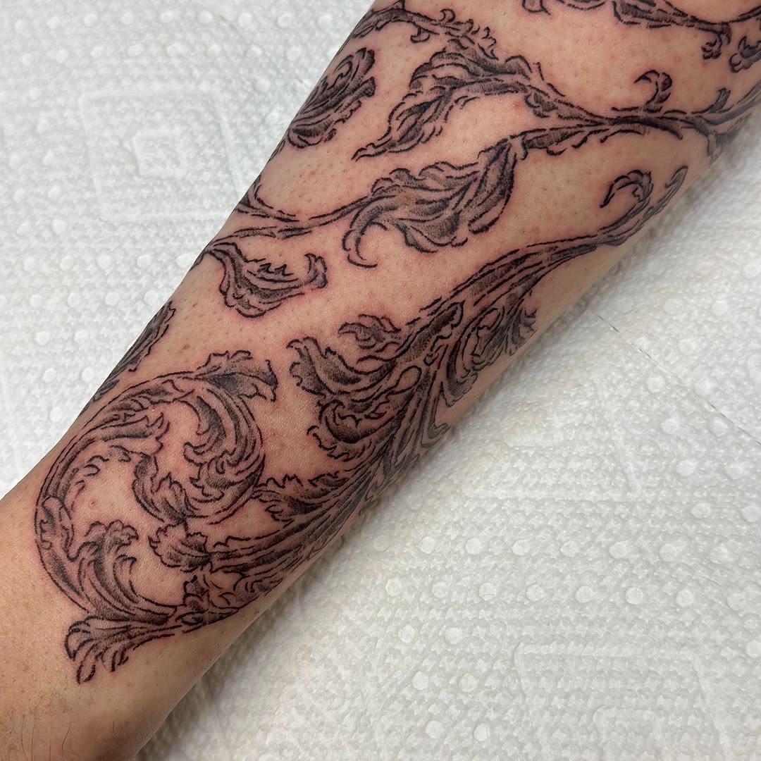 Tattoo by @en__jpeg — ornamental, black_and_grey