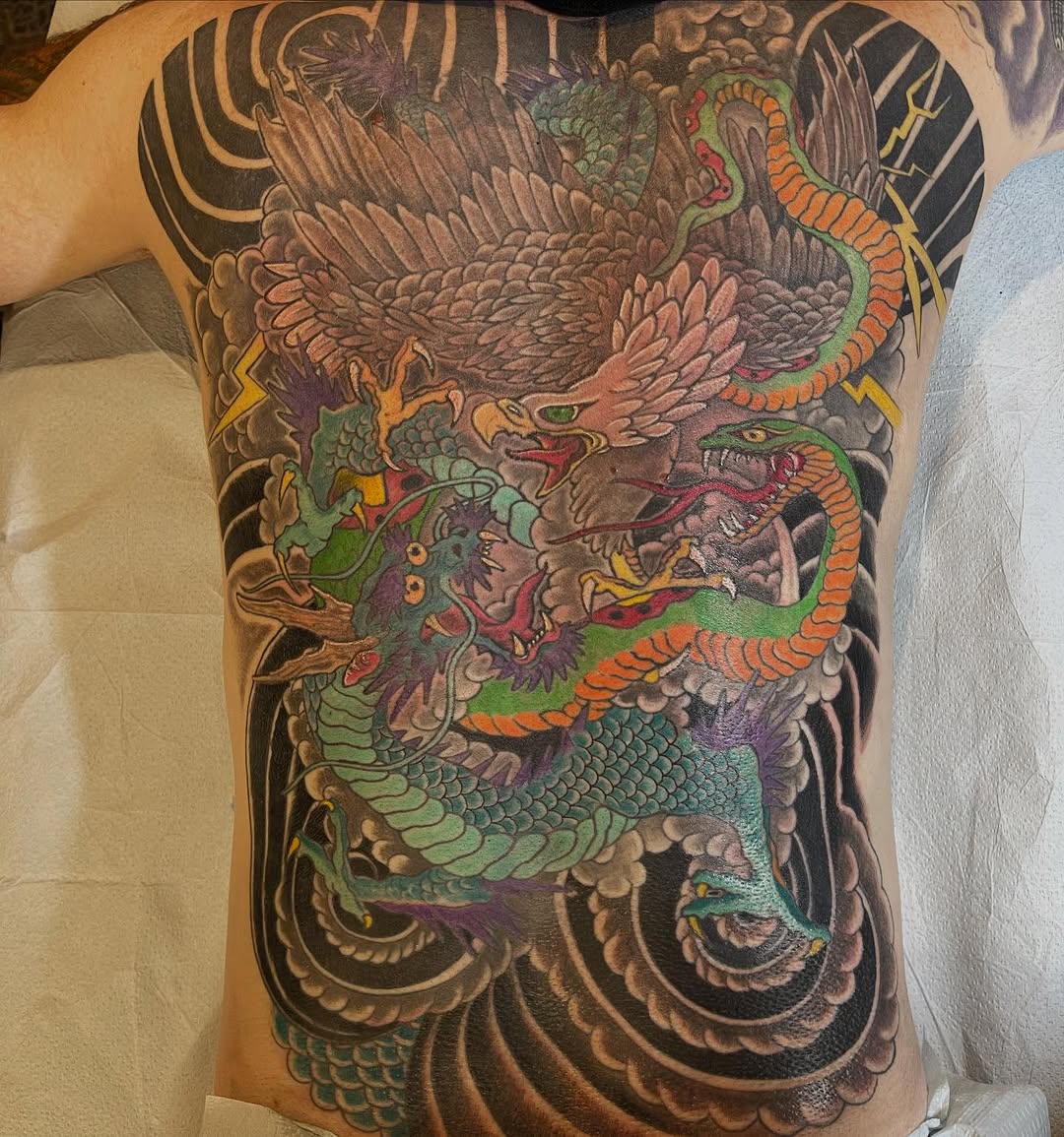 Tattoo by @mattfuckinwilliams — japanese_irezumi, black_and_grey