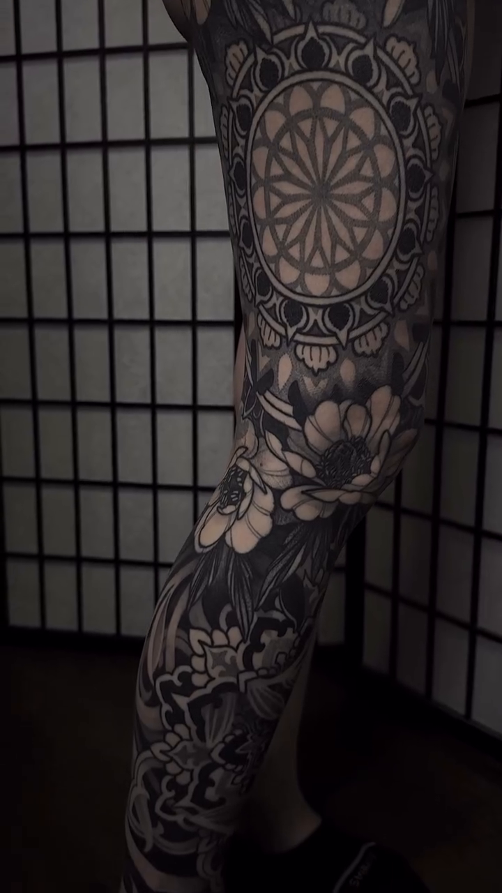 Tattoo by @tattoosbygina — black_and_grey, ornamental