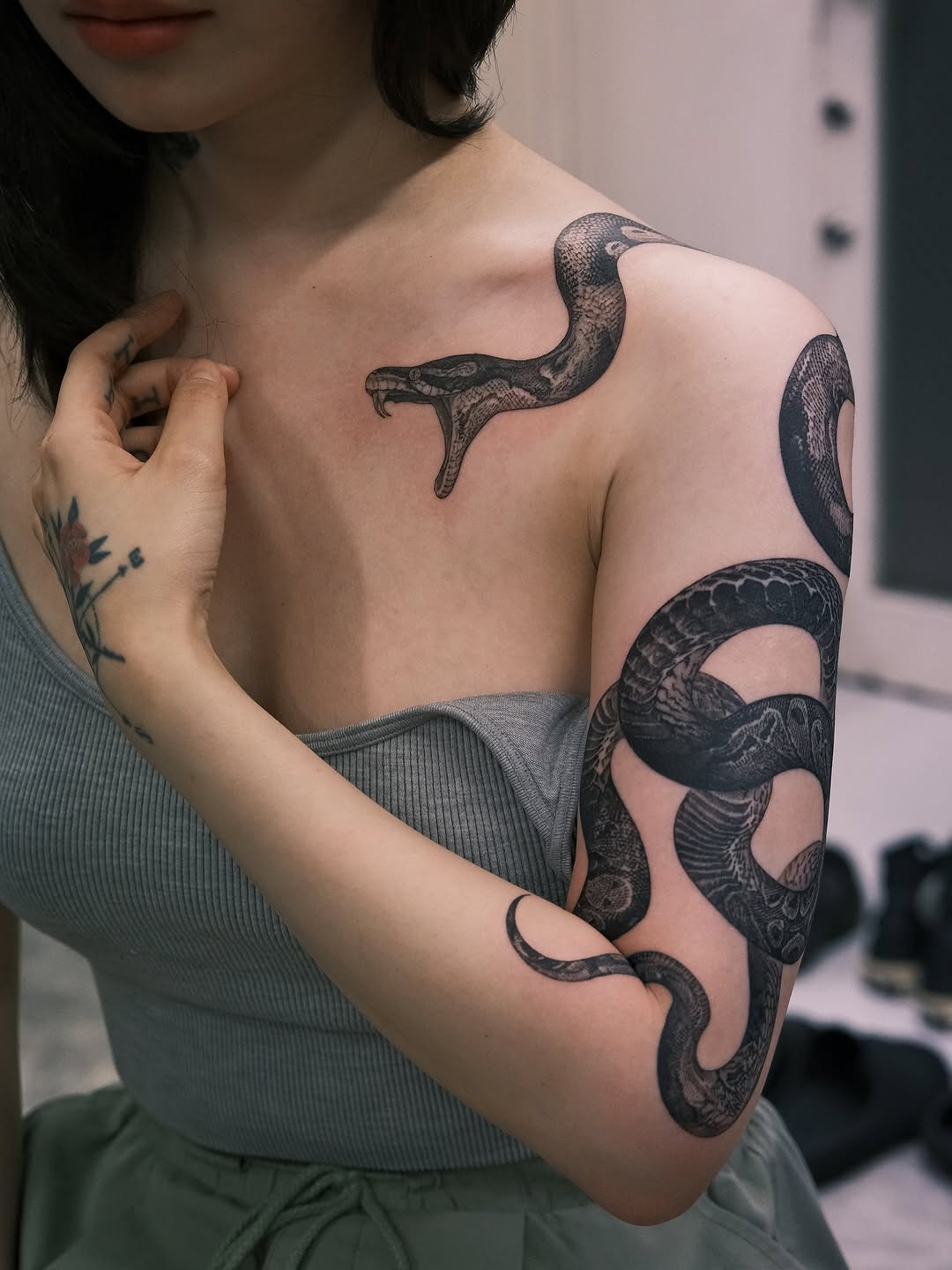 Tattoo by @choseung.ink — realism, black_and_grey