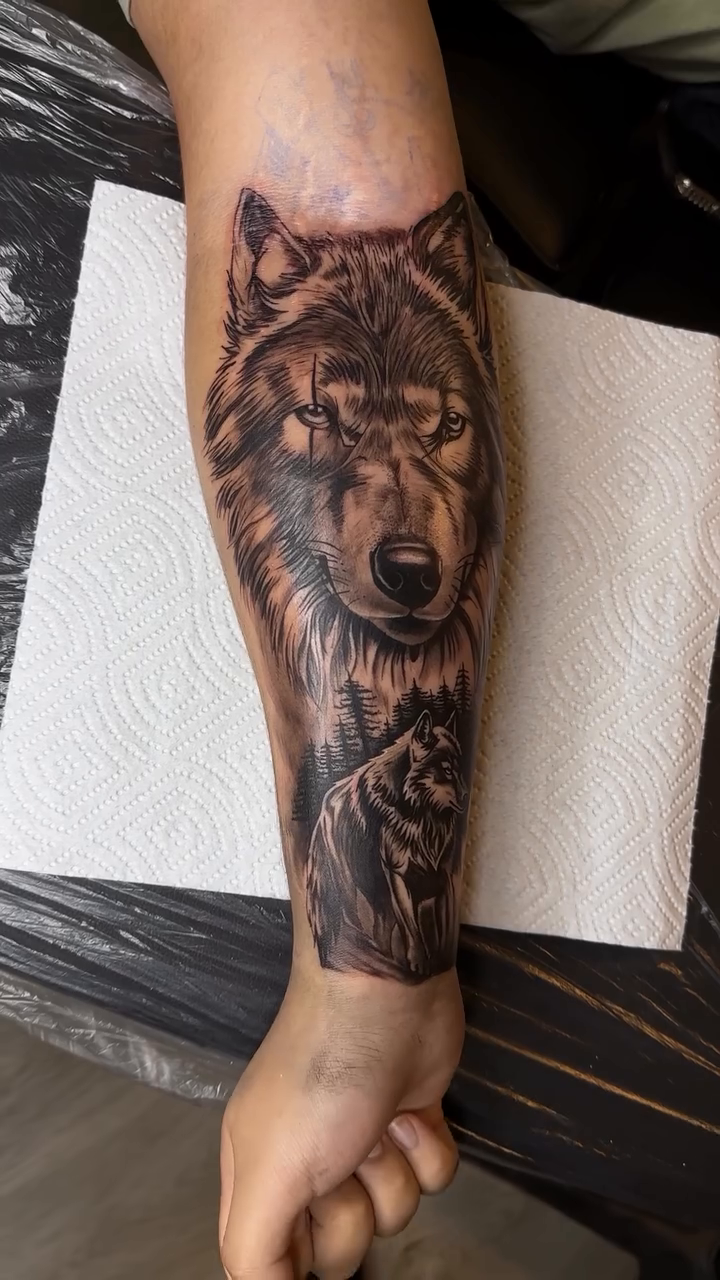 Tattoo by @loboink_ — realism, black_and_grey