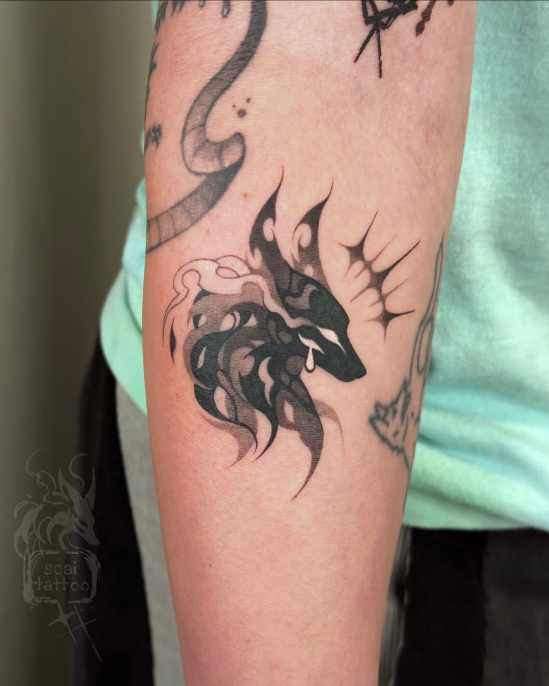 Tattoo by @scaitattoo โ black_and_grey, illustrative