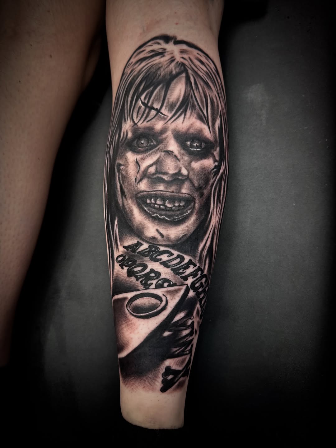 Tattoo by @jordonslagletattooer — dark_realism, black_and_grey