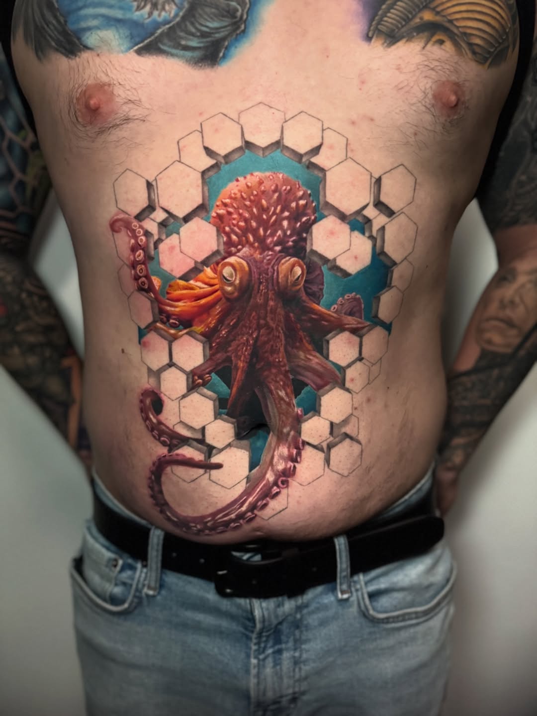 Tattoo by @treyparsonsart — realism, geometric