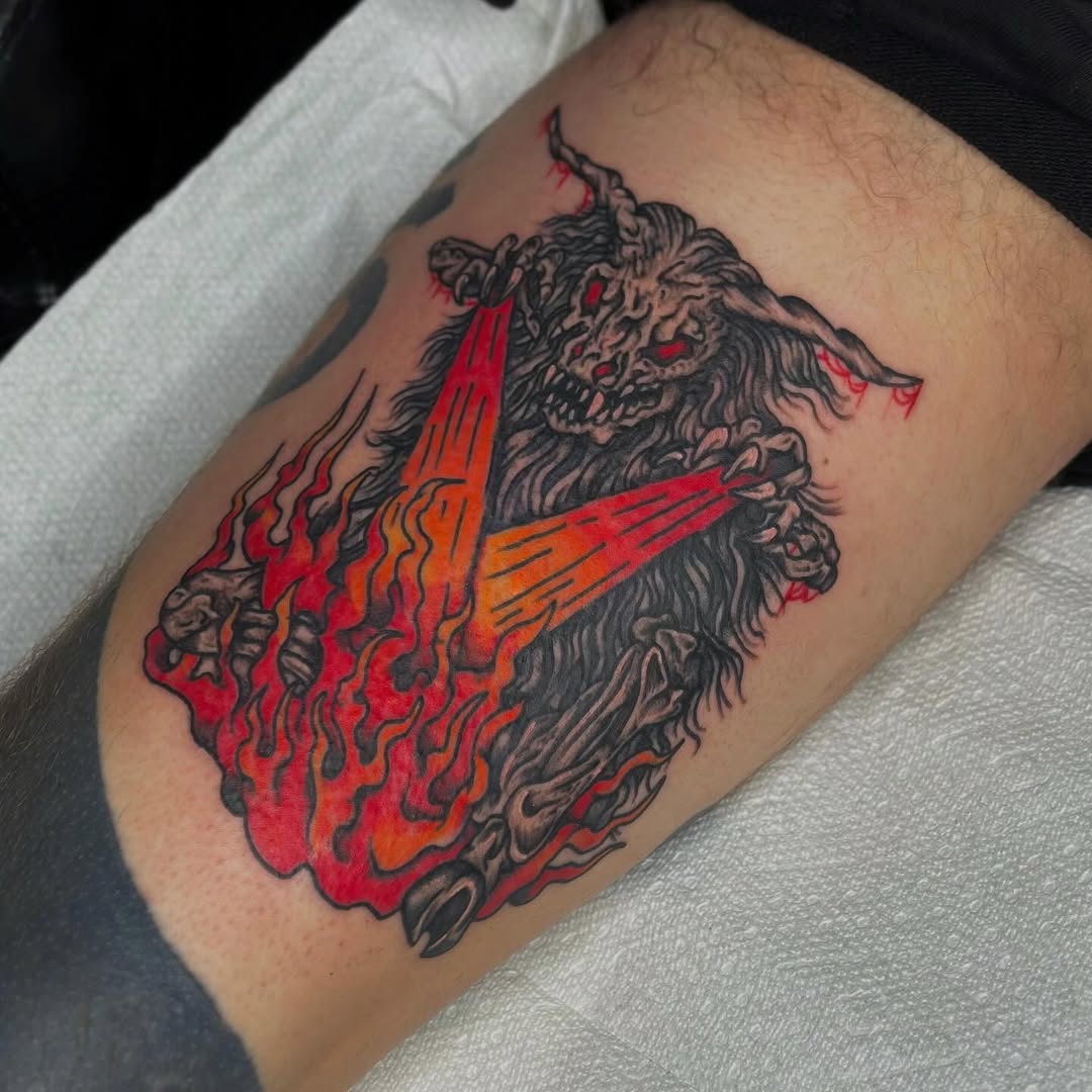 Tattoo by @wizardspire — dark_realism, blackwork