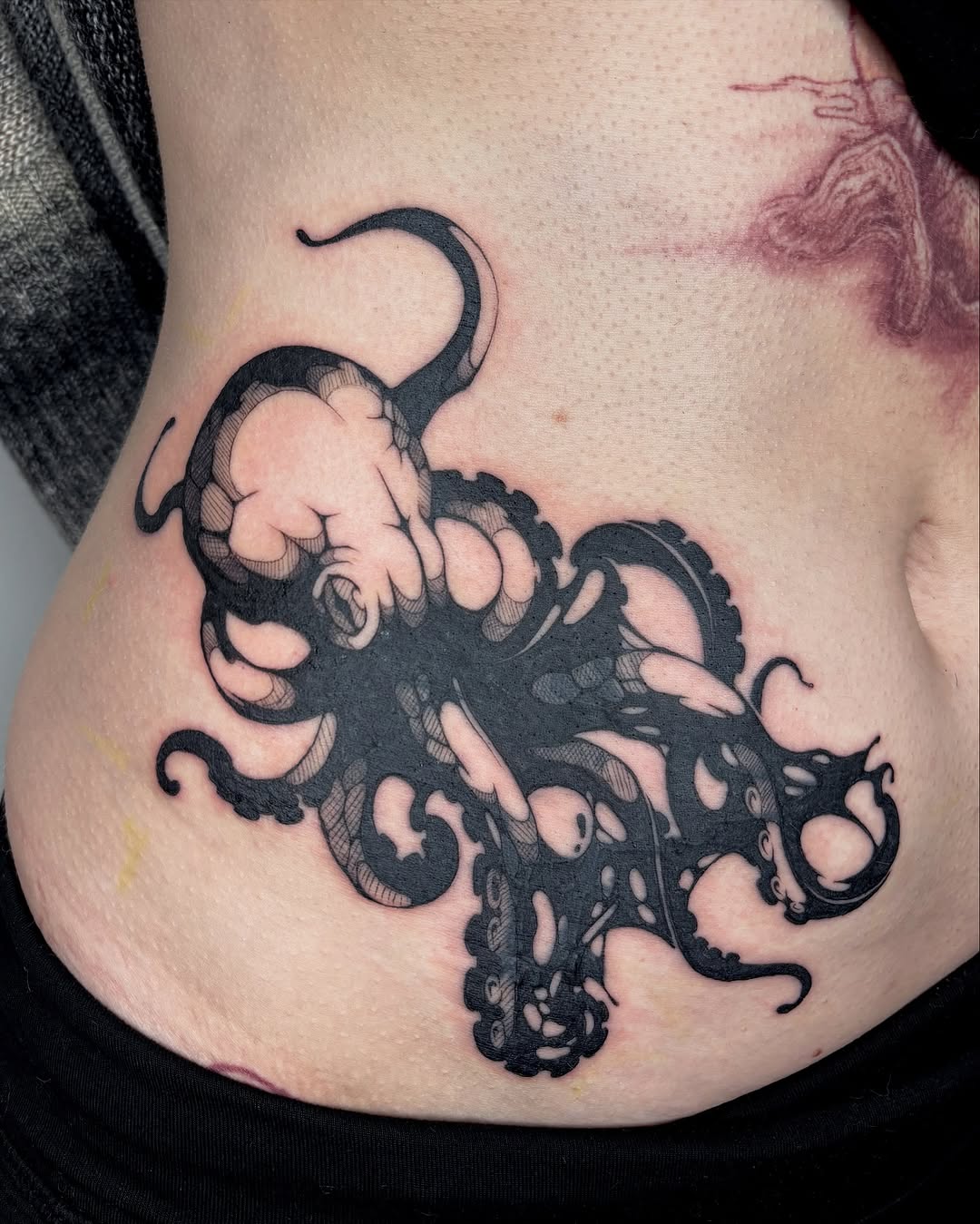 Tattoo by @codeblackink โ blackwork, illustrative
