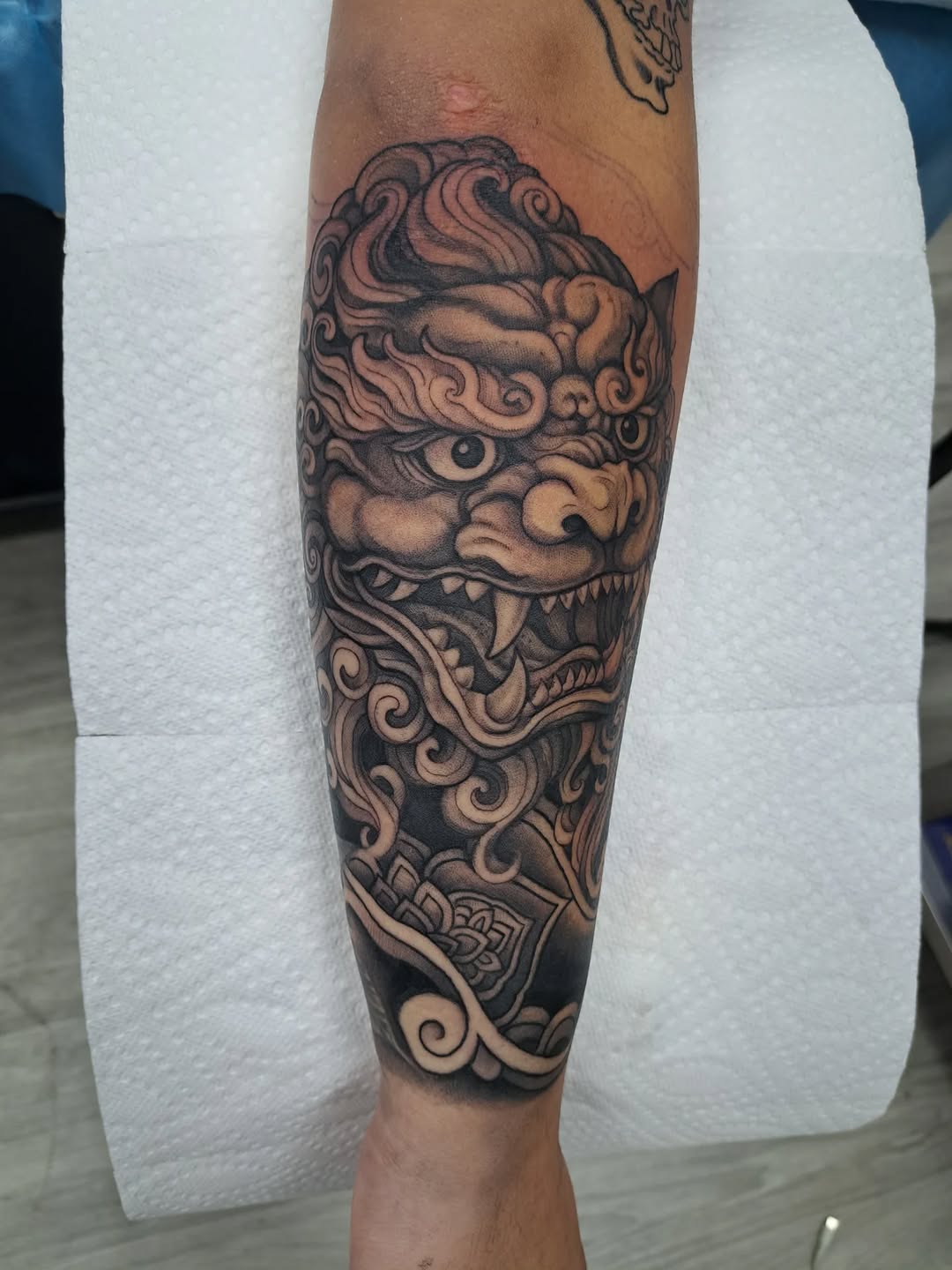 Tattoo by @geljabar.art — japanese_irezumi, black_and_grey