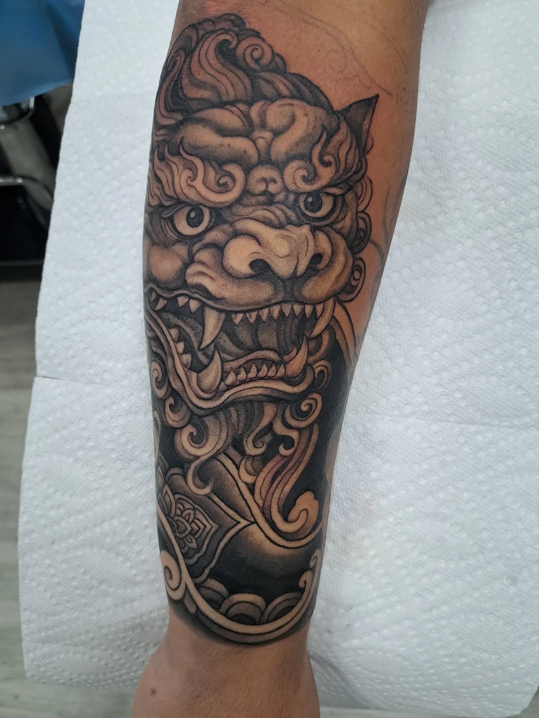Tattoo by @geljabar.art — japanese_irezumi, black_and_grey
