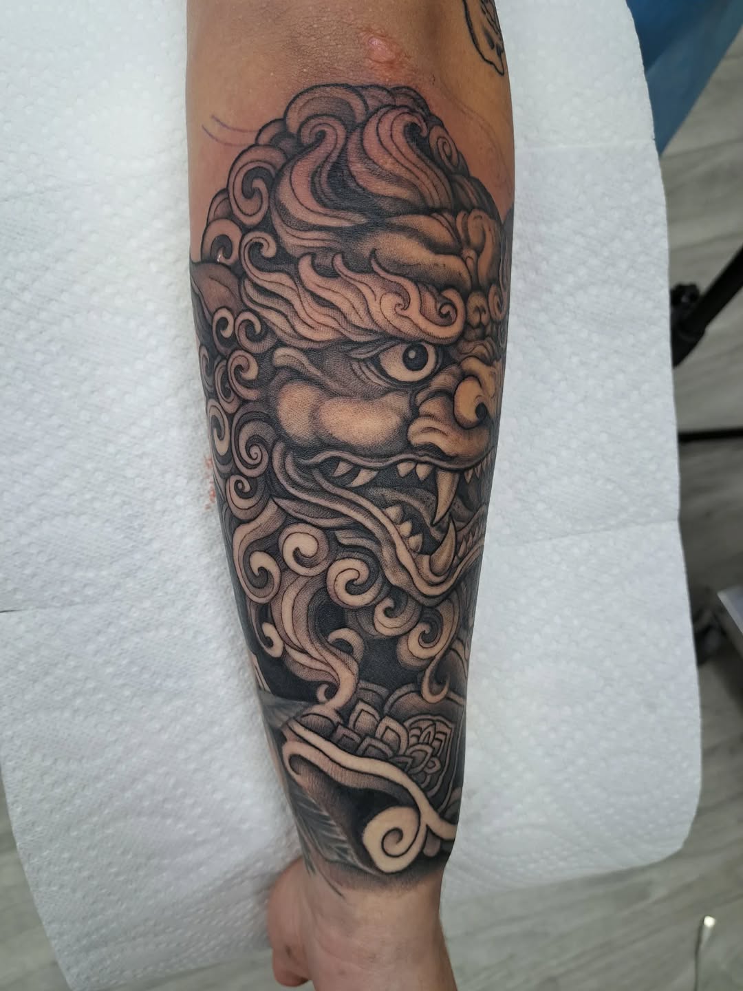 Tattoo by @geljabar.art — japanese_irezumi, black_and_grey