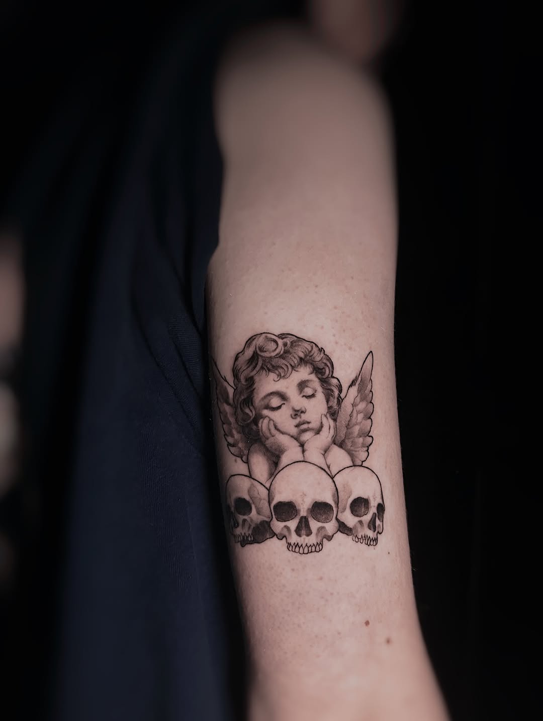 Tattoo by @hawkstattoo_ โ realism, black_and_grey