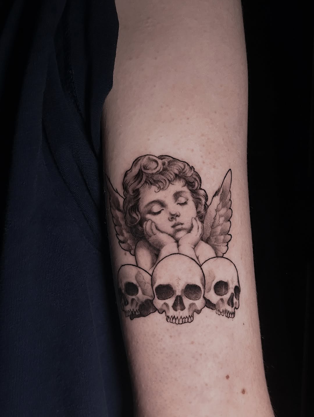 Tattoo by @hawkstattoo_ โ realism, black_and_grey