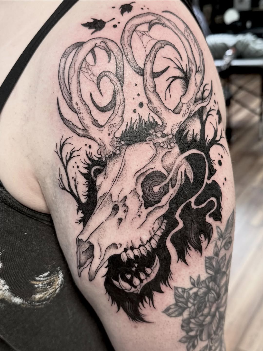 Tattoo by @katiestacytattoo — blackwork