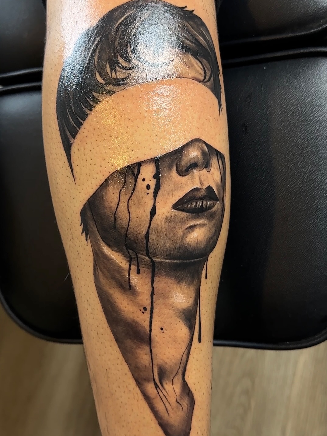Tattoo by @loboink_ — black_and_grey, realism