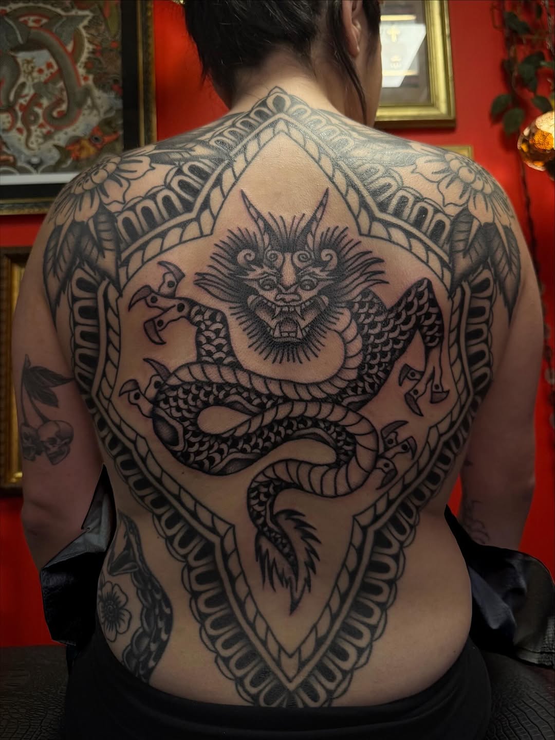 Tattoo by @jacquirosetattoos — japanese_irezumi, blackwork