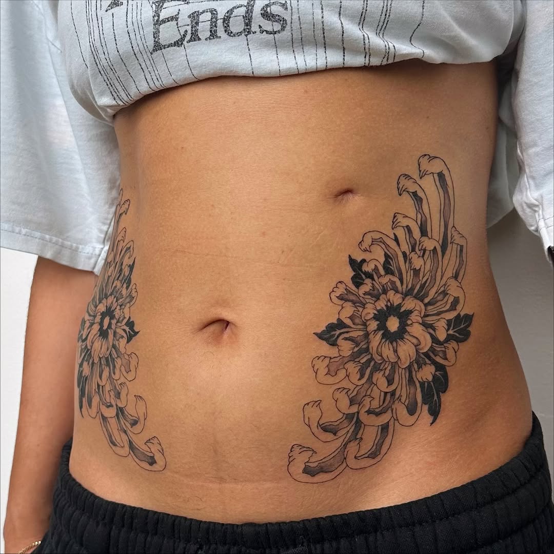 Tattoo by @emory.ink โ japanese_irezumi, black_and_grey
