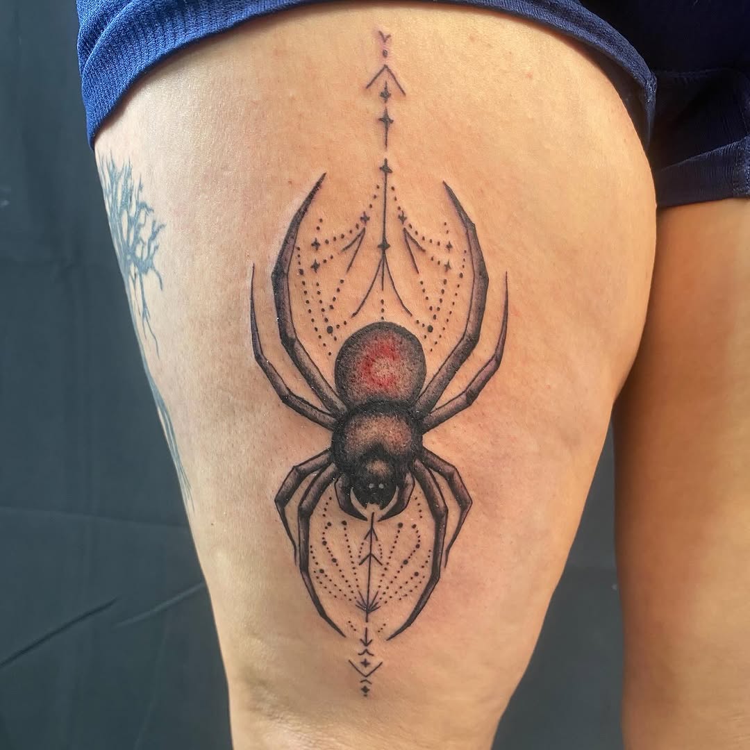 Tattoo by @disturbed_0riental_tattoos — geometric, dotwork