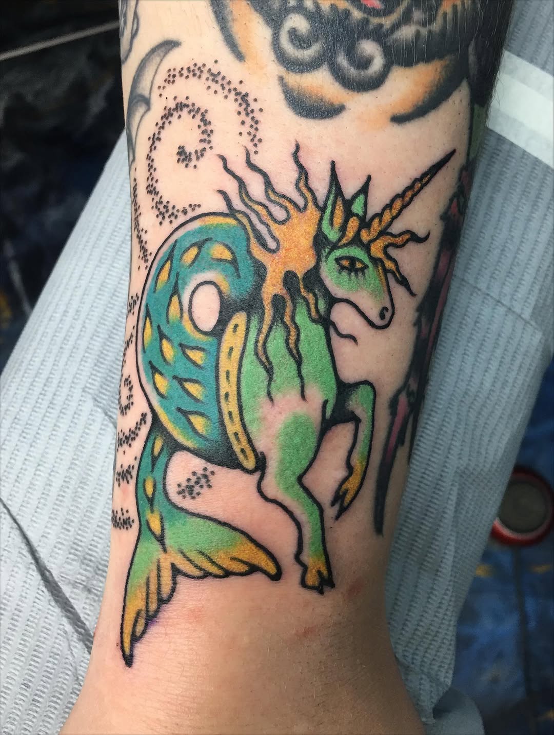 Tattoo by @abbeytat — illustrative, new_school