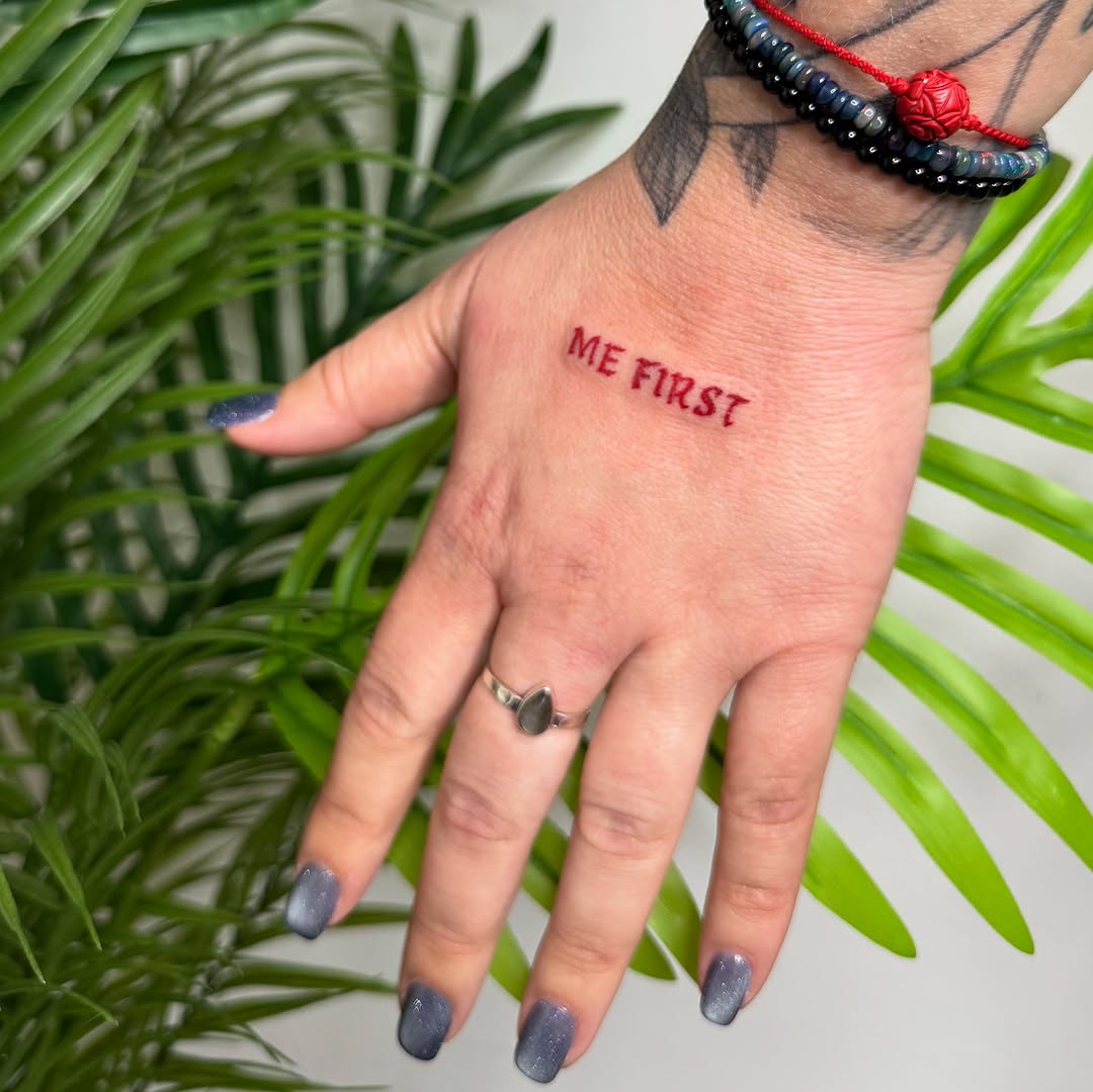 Tattoo by @inksspire — lettering_script, fine_line