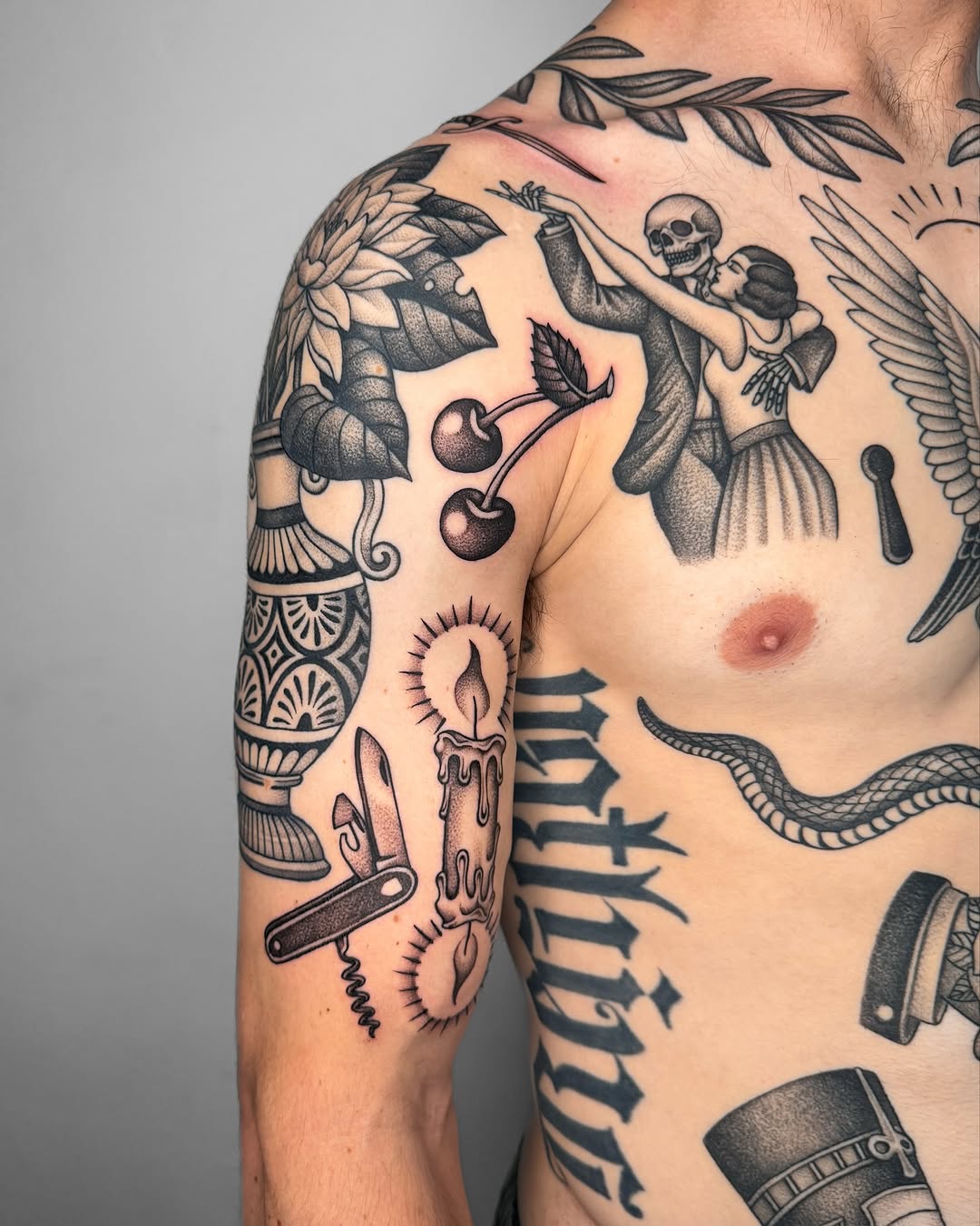 Tattoo by @jae_tatt — american_traditional, black_and_grey