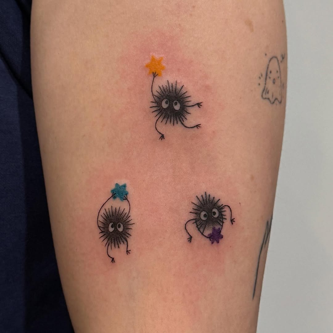 Tattoo by @kirstendeanna — anime, fine_line