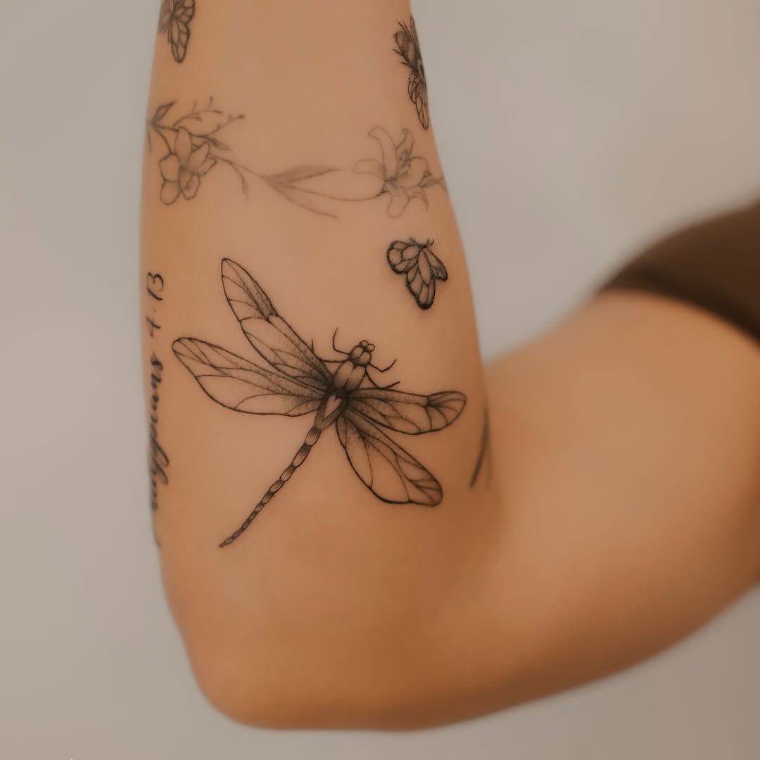 Tattoo by @sky.tattooist17 — fine_line, black_and_grey
