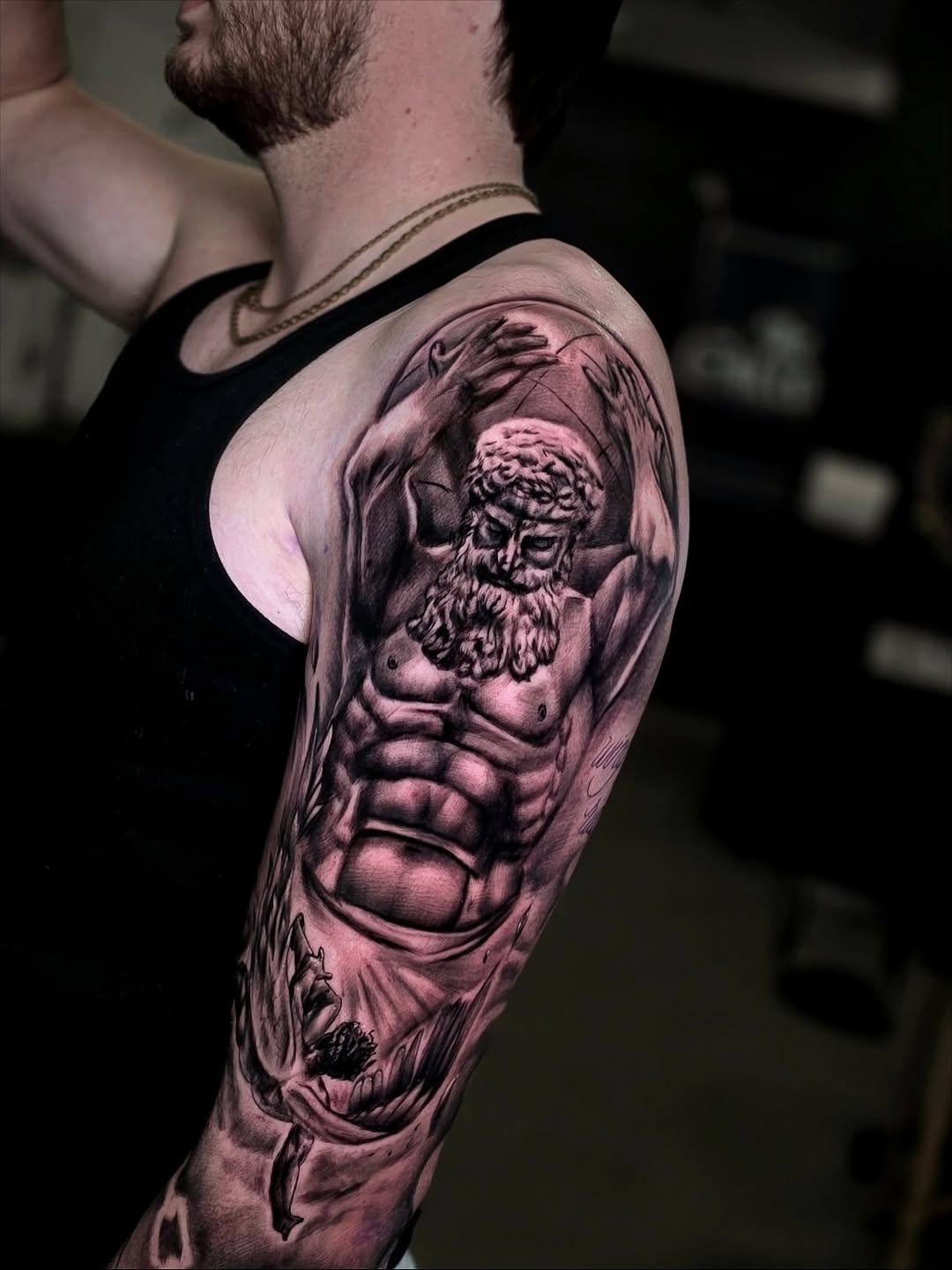 Tattoo by @noeyack.ink — realism, black_and_grey