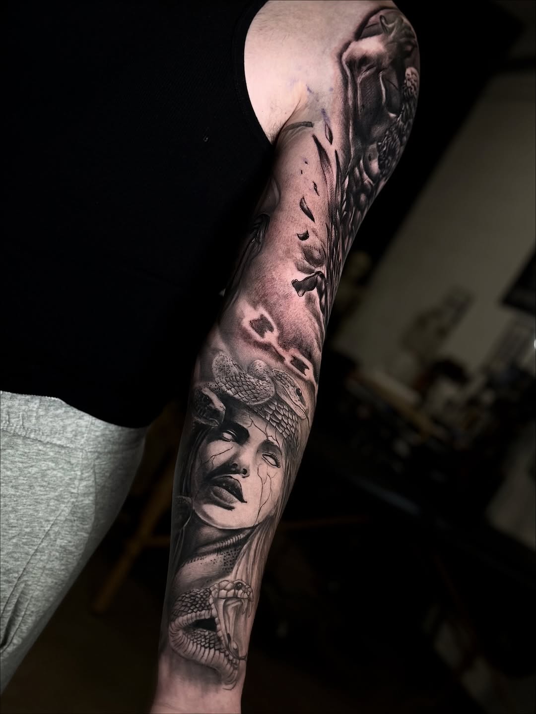 Tattoo by @noeyack.ink — black_and_grey, realism